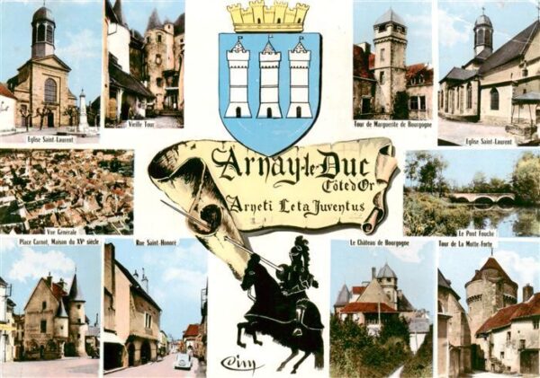 Arnay-le-Duc 21 Cote-d Or Eglise Vieilles Tours Centre Pont Place