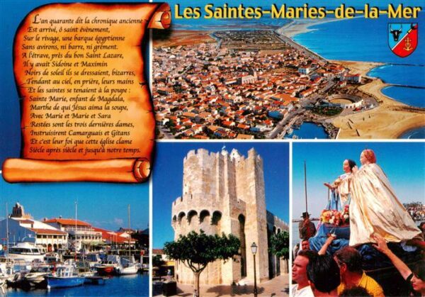 Les Saintes-Maries-de-la-Mer Vue aérienne de la ville autour de son
