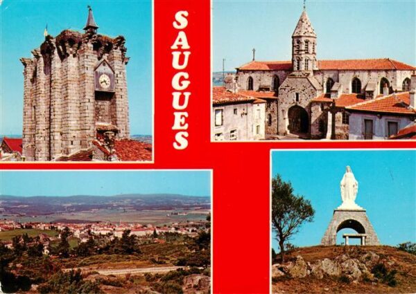 Saugues Vierge du Gévaudan vue générale Eglise
