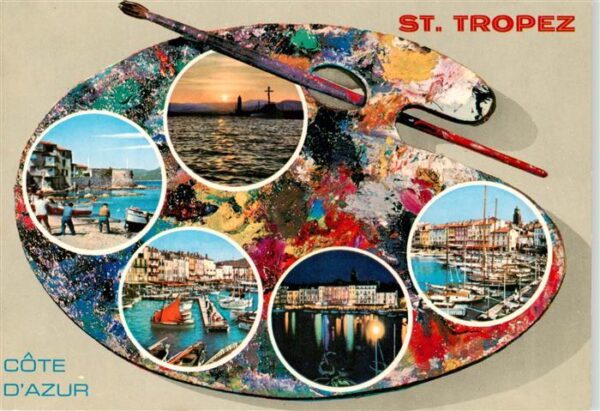 Saint Tropez Var Vues d'ensemble Port Plage Coucher du s