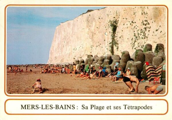 Mers-les-Bains 80 Somme La plage et ses Tétrapodes