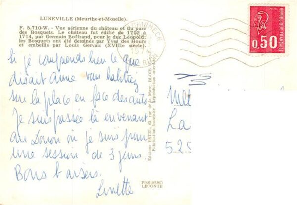 Luneville 54 Meurthe-et-Moselle Vue aérienne du château Parc des Bosque – Bild 2