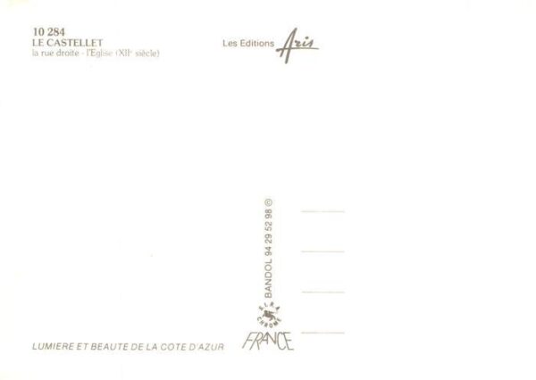 Le Castellet Var Rue droite Eglise XII siècle Collection – Bild 2