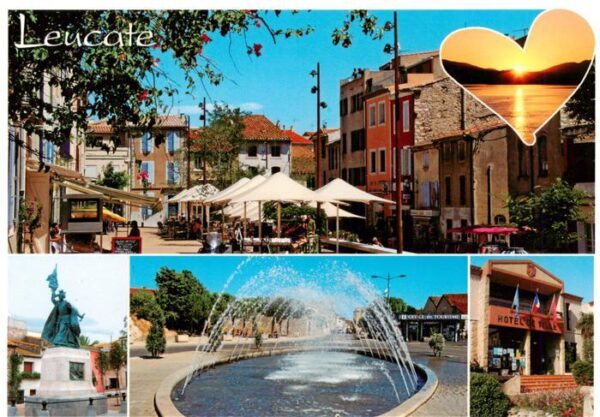 Leucate Stadtzentrum Denkmal Wasserspiele Hotel