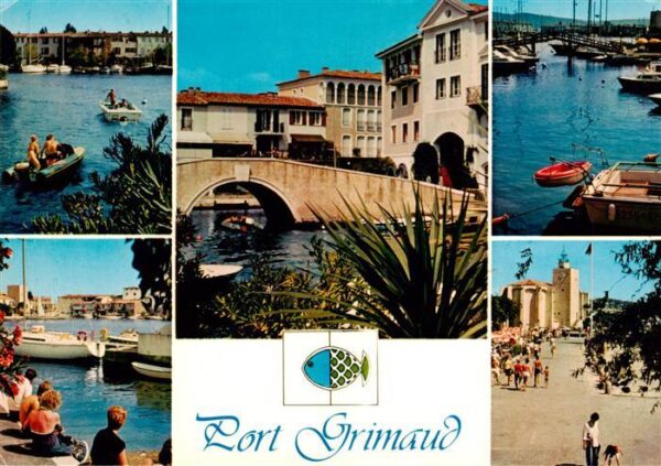 Port Grimaud 83 Var Teilansichten Hafen Brücke Platz