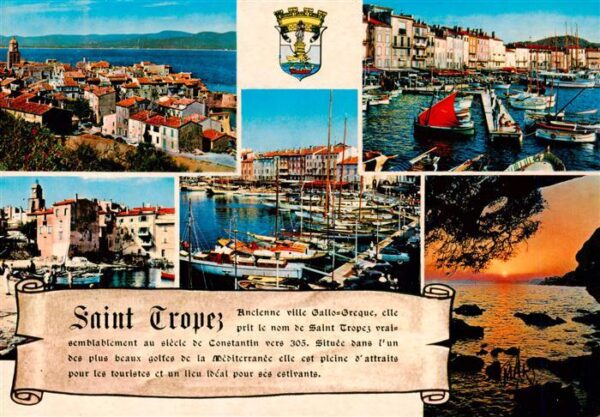 Saint Tropez Var Vue générale et le Golfe Port Coucher d