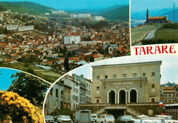 Tarare 69 Rhone Vue panoramique Eglise Theatre Municipa