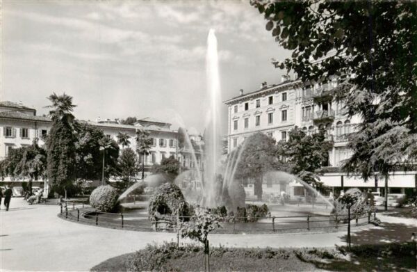 Lugano Lago di Lugano TI Fontana Piazza Manzoni
