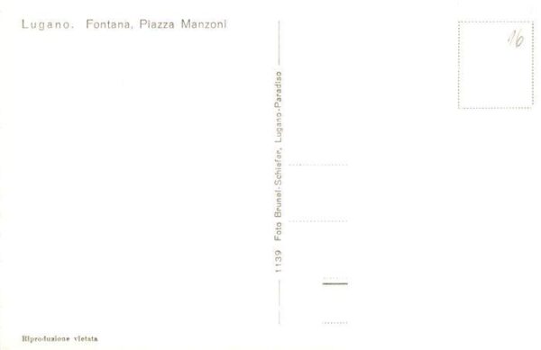 Lugano Lago di Lugano TI Fontana Piazza Manzoni – Bild 2