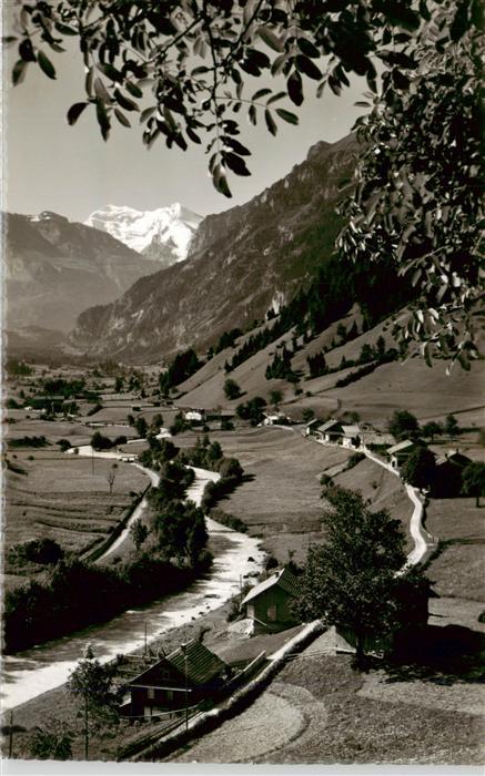Adelrain Frutigen BE Panorama Kandertal Blick gegen Balmhorn
