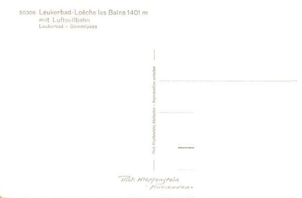 Leukerbad Loueche-les-Bains VS Panorama mit Luftseilbahn Leukerbad - G – Bild 2