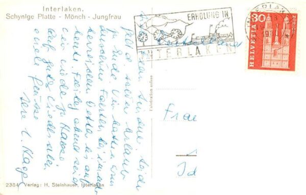 Interlaken BE Panorama Schynige Platte Mönch Jungfrau – Bild 2