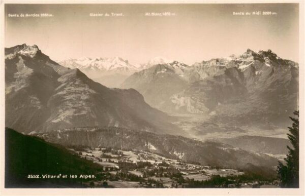 Villars  Chesieres VD et les Alpes