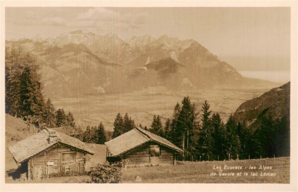 Les Ecovets Chesieres VD Les Alpes de Savoie et le lac Leman