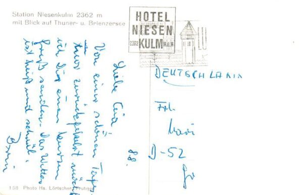 Niesen-Kulm 2362m BE Station Niesenkulm mit Blick auf Thurne – Bild 2