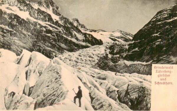 Grindelwald BE Zälenberggletscher und Schreckhorn