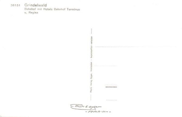 Grindelwald BE Bahnhof mit Hotels Bahnhof Terminus und – Bild 2