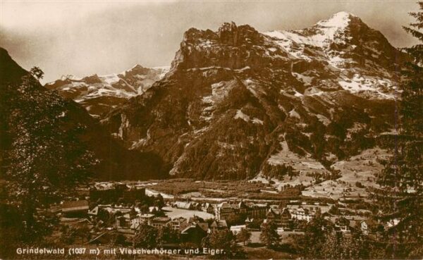 Grindelwald BE mit Viescherhörner und Eiger
