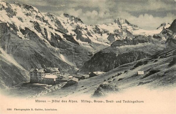 Muerren BE Hotel des Alpes mit Mittag Gross Breit