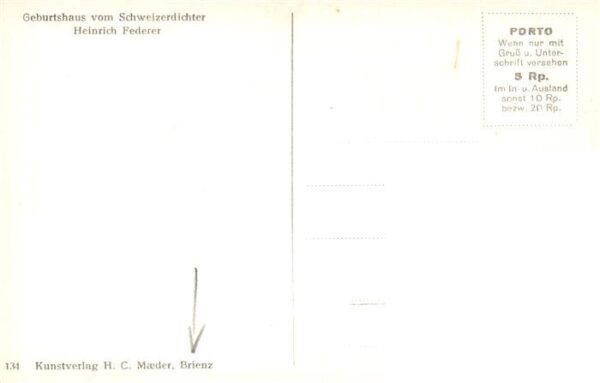 Brienz Brienzersee BE Geburtshaus vom schweizer Dichter Heinr – Bild 2