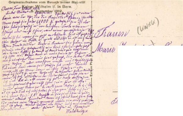 Bern BE Porzellan Stehuhr Geschenk Kaiser Wilhe – Bild 2
