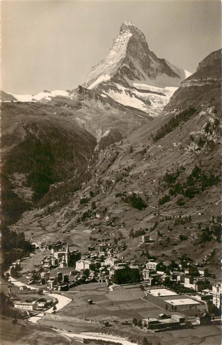 Zermatt VS Panorama Blick gegen Matterhorn