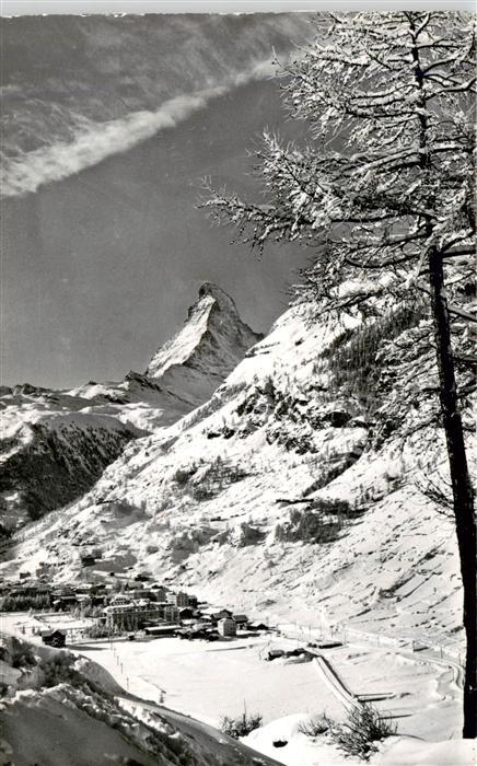 Zermatt VS Winterpanorama Blick gegen Matterhorn W