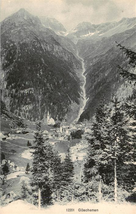 Goeschenen Goeschenen UR Blick ins Tal Alpen