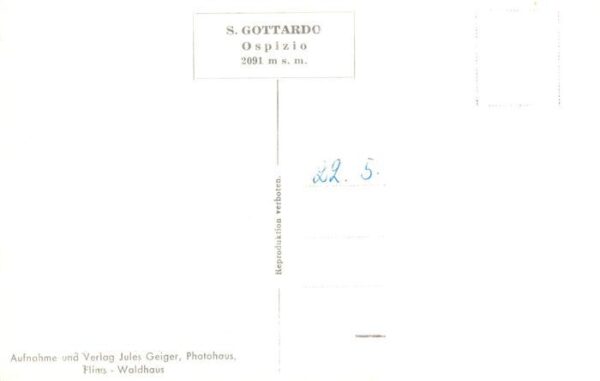 Gotthardpass Passo del S. Gottardo Ospizio Hotel Mon – Bild 2