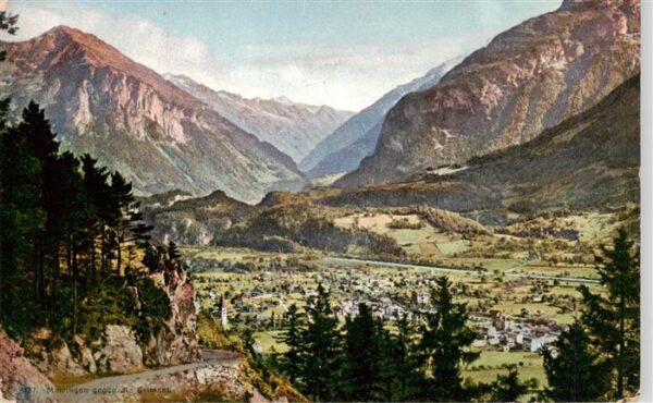 Meiringen BE Panorama Blick gegen die Grimsel Berner