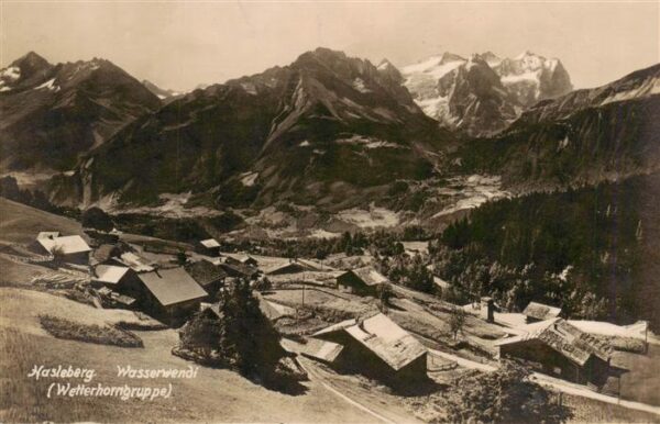 Wasserwendi Panorama Blick gegen Wetterhorngruppe B