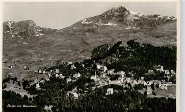 Arosa GR Panorama Blick gegen Weisshorn Plessura