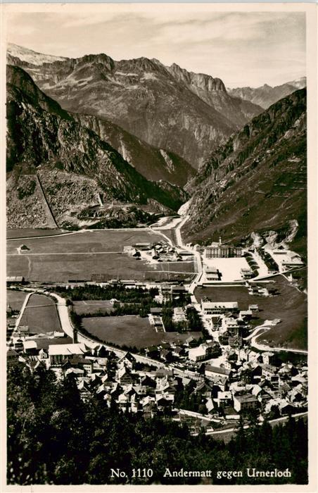 Andermatt UR Panorama Blick gegen Urnerloch Urner Al