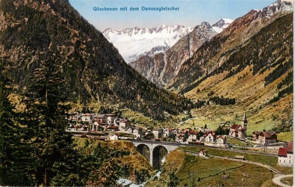 Goeschenen Goeschenen UR Panorama Eisenbahnbrücke Blick gegen Da