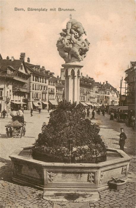 Bern BE Bärenplatz mit Brunnen