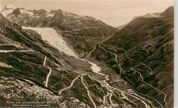 Furkapass Furka- und Grimselstrasse mit Gletsch R