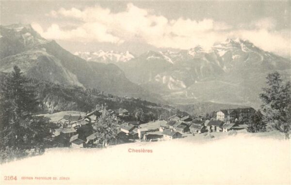 Chesieres VD Panorama Alpen