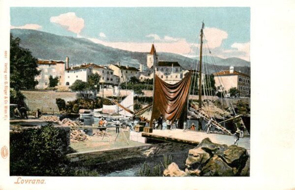Lovrana Lovran Laurana Croatia Hafenpartie Panorama