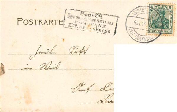 Immenstaad Bodensee Ortsmotiv mit Kirche Pruefstempel – Bild 2