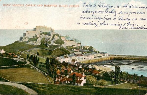 Mont Orgueil Jersey UK and Harbour Gorey