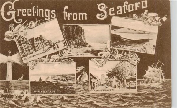 Seaford  East-Sussex UK Esplanade Cliffs Seven Sisters Church Street