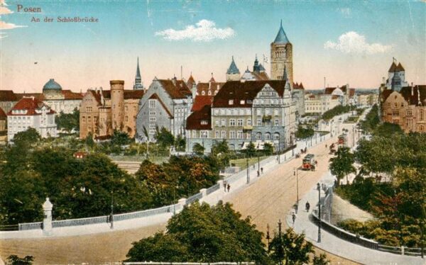 Posen Poznan An der Schlossbruecke Feldpost