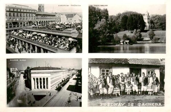 Zagreb Agram Croatia Trznica Burza Maksimir Gruppenbild