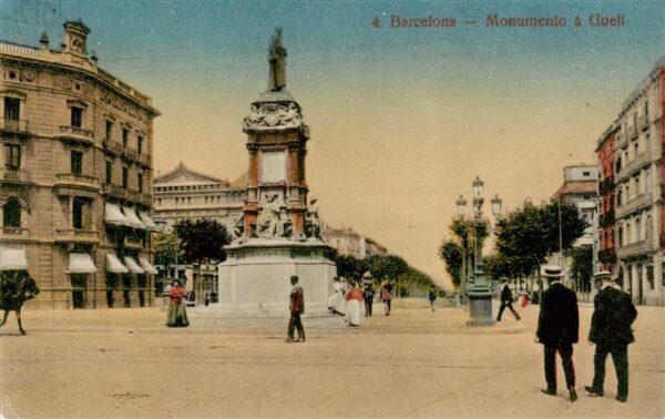 Barcelona Cataluna ES Monumento à Guell Denkmal