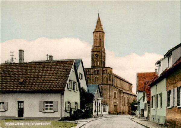 Moersch Rheinstetten Karlsruhe Ortszentrum mit Kirche