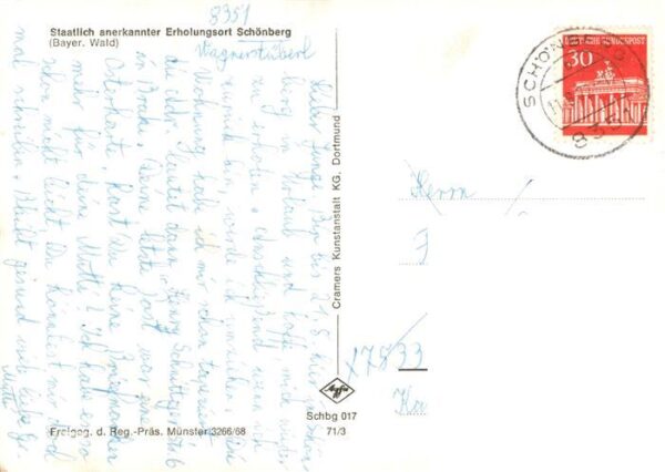 Schoenberg Bayerischer Wald Panorama Erholungsort – Bild 2