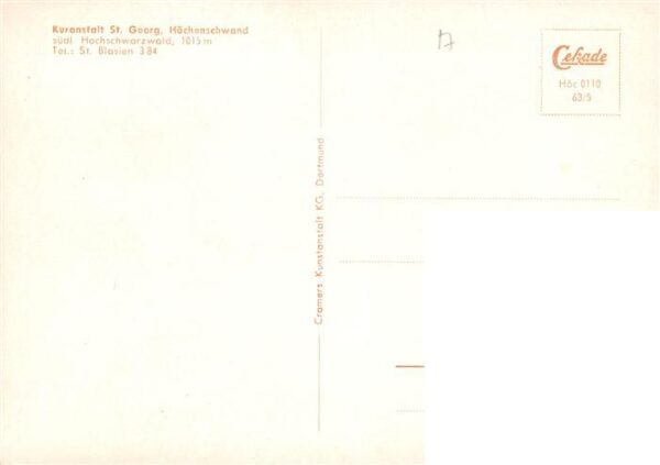 Hoechenschwand Kuranstalt St. Georg – Bild 2