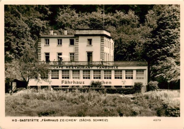 Koenigstein Saechsische Schweiz HO Gaststaette Faehrhaus Zeichen