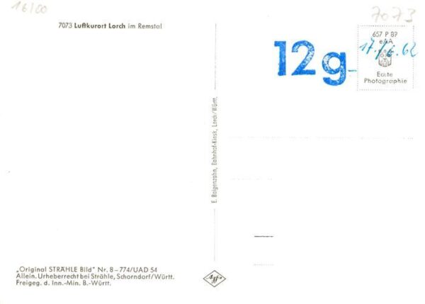 Lorch Remstal BW Original Straehle Bild Nr. 8-774 – Bild 2