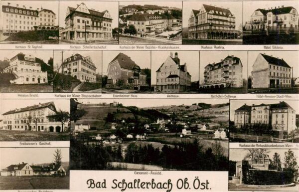 Bad Schallerbach Oberoesterreich AT Gesamt Ansicht mit div Kurhaeusern